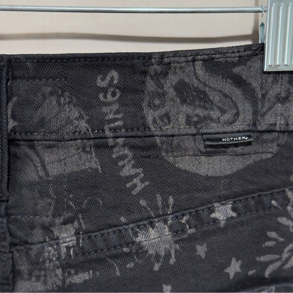 MOTHER Rider Ankle Jeans Shadowy Figures, Size 25, High Rise Straight Leg, NEW - Picture 9 of 15